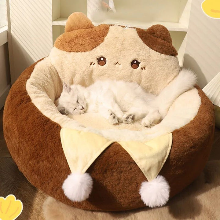 The Ultimate Comfort for Your Furry Friends: Round Soft Pet Bed