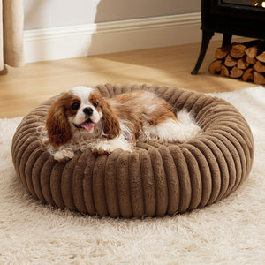 High Grammage Plush Pet Bed Warm Round House