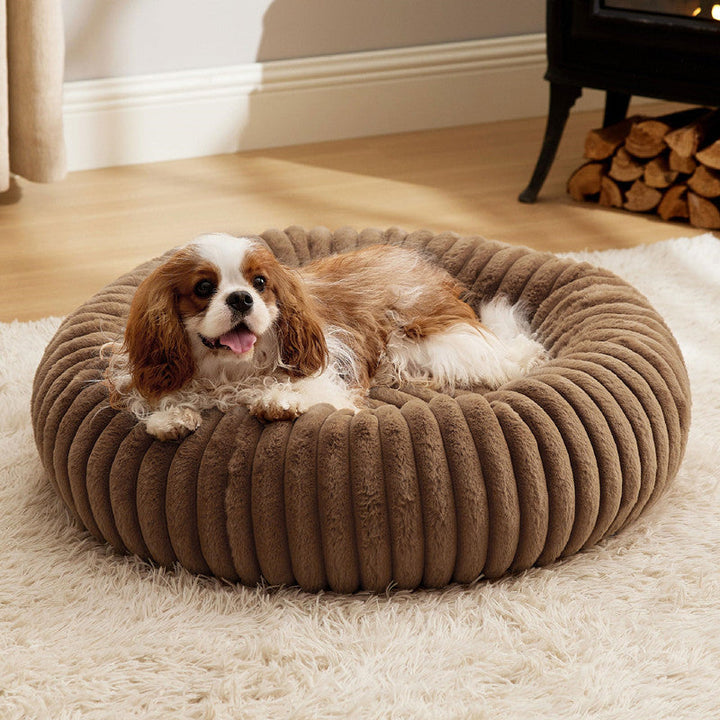 High Grammage Plush Pet Bed Warm Round House