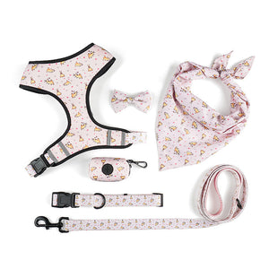 Pet Harness Leash With Bow Design